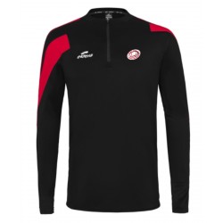 Sweat Zip ACTION Noir/Rouge + Logo club