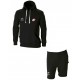 Sweat + Bermuda BATLEBOA Noir avec cordons rouge