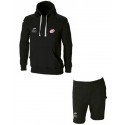 Sweat + Bermuda BATLEBOA Noir avec cordons rouge