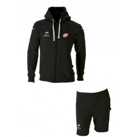 Veste + Bermuda BATLEBOA Noir avec cordons rouge + Logo club