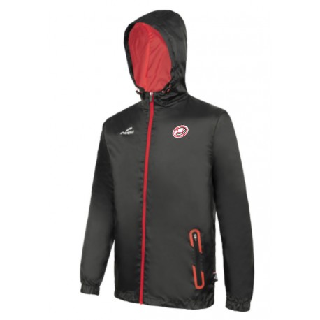 Coupe-Vent ZEPHYR Noir/Rouge + Logo club