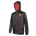 Coupe-Vent ZEPHYR Noir/Rouge + Logo club